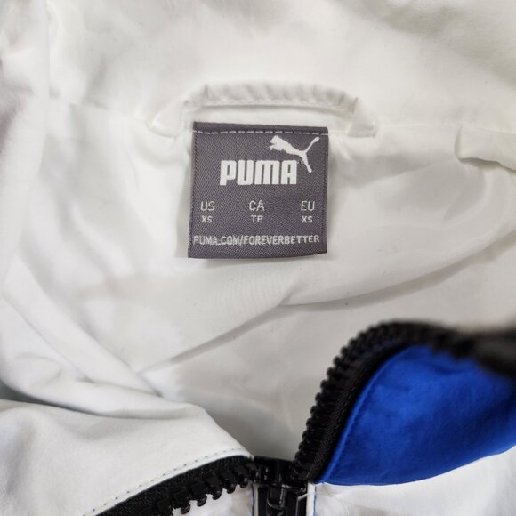 FERRARI MENS PUMA STREET RACING WOVEN JACKET WHITE BLUE SIZE XS NWT 597939-02 - Picture 6 of 10